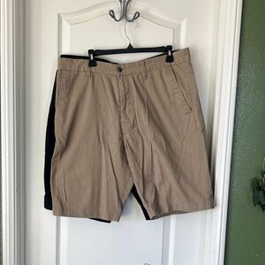 Men's Tan and Black Shorts